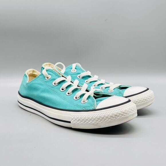 Converse Shoes Womens 8 Blue Canvas Chuck Taylor All Star Low Top Casual Sneaker - Picture 2 of 11